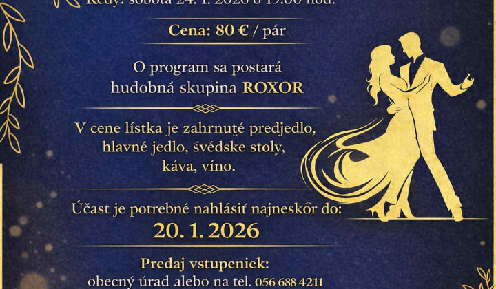 Fotka - Pozvánka na ples 24.01.2026